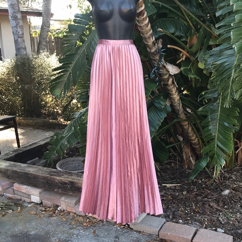 - Tfnc Pleated satin maxi skirt
